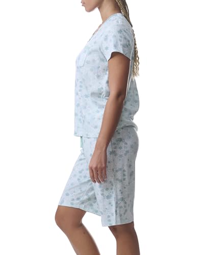 Image of Karen Neuburger Women's Short-sleeve Tee and Bermuda Short Pajama Set