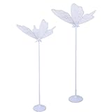 Luocute Schmetterlings-Stehlampe, Romantische Höhenverstellbare LED-Beleuchtung mit Warmweißer Farbe für Hochzeitsfeier, Bühnendekoration (EU-Stecker)