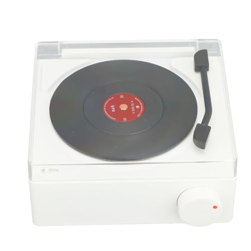 Tocadiscos 5.3, Control Táctil con Brazo Oscilante 3 Modos, Transmisión de Música por, Configuraciones de Alarma, Auto Sleep, Batería 12hrs, Acabado Mate, Diseño Elegante, (White)