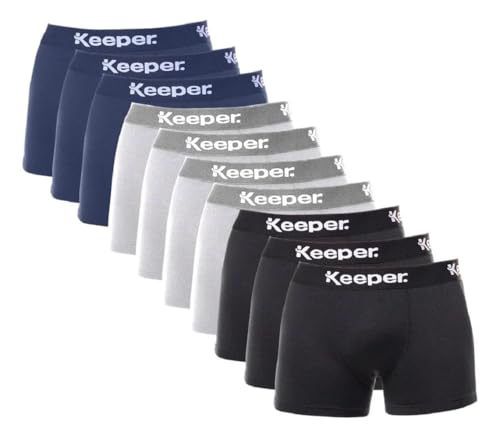 Kit 10 Cuecas Boxer Masculinas Keeper, Microfibra, Cores Sortidas, Elástico na cintura (BR, Alfa, G, Regular, Cores Sortidas)