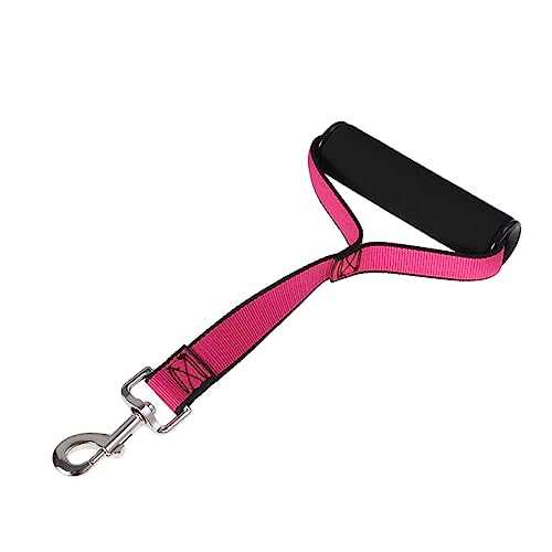 Mikikit Dog Training Supplies Elastic Short Leash for Large Dogs Pet Accessories for Heel Position Control Durable Rose Red Design