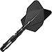 Viper Diamond Core Integrated Dart Flight & Shaft System - Precision Darting Accessory with Tough Polymers for Enhanced Performance, Set of 3, Medium Shaft, Standard No6 Flight, Black