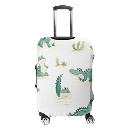 Cartoon Alligators Luggage Covers Washable Travel Suitcase Cover Elastic Baggage Protector4