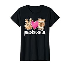 Coffee Lifestyle design. Peace Love Coffee print for coffee lovers. This is a cute coffee graphic with a leopard print for women and girls who love coffee. Peace Love Coffee graphic for all who love coffee. A cute coffee leopard print for women and g...