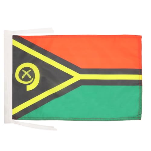 AZ FLAG - Drapeau Vanuatu - 45x30 cm - Pavillon Vanuatais 100% Polyester Avec Deux Cordelettes - 20g