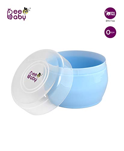 BeeBaby Premium Powder Puff With Container for Baby (Blue)