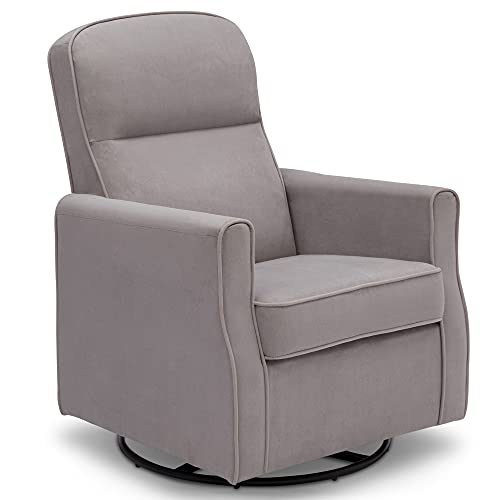 Delta Children Clair Slim Nursery Glider Swivel Rocker Chair, Dove Grey