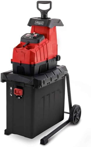Scheppach Elektro Gartenhäcksler GS70 | Leisehäcksler 2800W | max. Ø 42 mm Aststärke | Walzenhäcksler mit 56L Fangbox & Rücklauf | Häcksler leise | Softstart | 8 Messerwalzen | leistungsstark & mobil