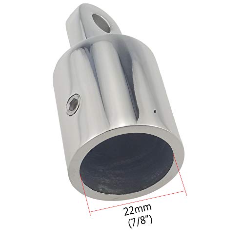 Pair 316Ss Heavy Duty7/8 Id Bimini Top Cap External Eye End Boat Fittings Marine Hardware, Fits 7/8" Od Round Tube #TOP3