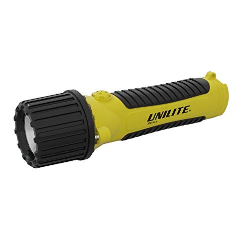 Unilite International ATEX-FL4 Prosafe Zone 0 Intrinsically Safe CREE LED Torch IP67 | 150 Lumen | 4 x AA Batteries | 6 to 69 Hours Run Time | FREE Car Air Freshener,White