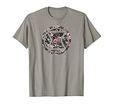 Marvel Black Widow Logo Floral Pattern Icon T-Shirt