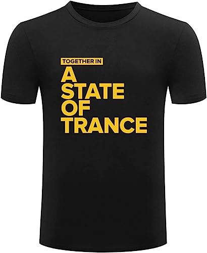 Armin Van Buuren Together in A State of Trance T Shirts Men Hip Hop Short Sleeve O Neck Cotton Man T-Shirt Cool Streetwear Tees Black T-Shirts & Hemden(Small)