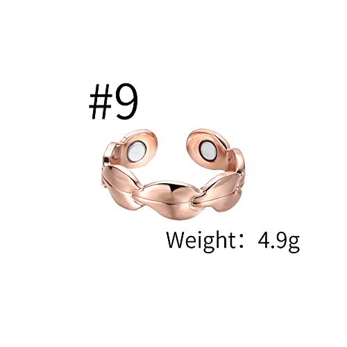 Biomag Magnetic Copper Rings For Women, 99.99% Pure Copper Ring,Adjustable Thumb Fingers Ring Jewelry Gift (Set Of 4) #TOP3