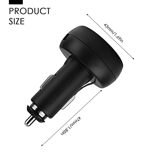 Car Voltmeter, 3 in 1 12V/24V Car USB Charger Thermometer Display, Voltage Temperature Meter with LCD Digital Display Panel, Voltage Tester Gauge for Cars and Trucks - Image 5