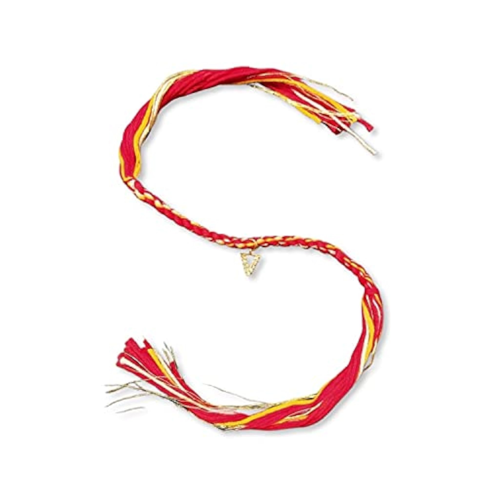 Personalized Gold Plated Letter V Pendant Rakhi