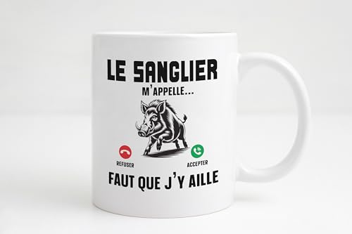 Groovy crea Mug Chasseur Humour – Idée Cadeau Retraite Chasseur – Tasse Passion Chasse – Cadeau Original Homme Anniversaire, Fête des Pères ou Noël