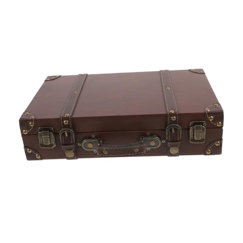 Healifty Antique Looking Small Suitcase Vintage Trunk Luggage Retro Jewelry Box