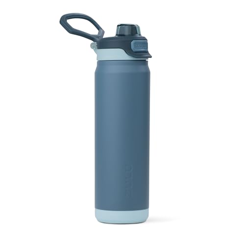 Image of ZULU Powerfill Pro 24oz Stainless Steel Water Bottle with Quick Fill Lid, Triple Walled Vacuum Insulated Metal, Leak Proof Locking Lid, Sip and Chug, Reusable BPA Free, High Tide