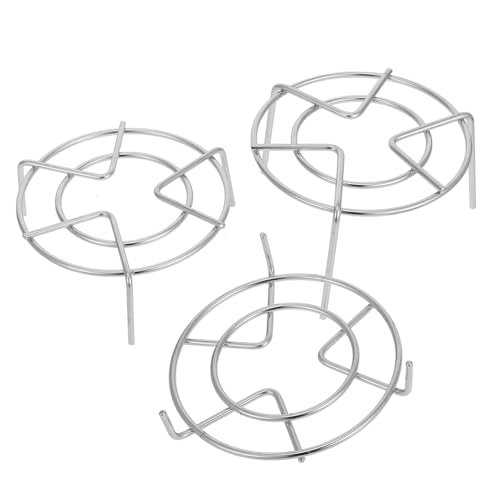 NAMOARLY Soportes y Acero Inoxidable de para 3 Piezas Vaporera Diseño Trípode Versátiles Fáciles de Limpiar para Cocinar al Vapor en Cocina Doméstica