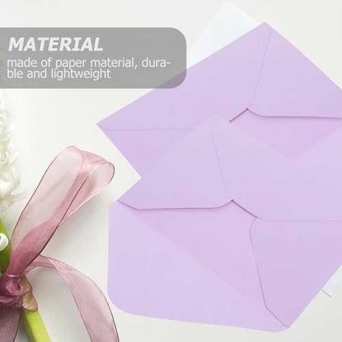 Sobres para tarjetas sin transparencias color lavanda Zerodeko de papel resistente 50 uds 6