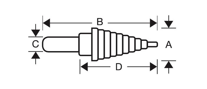 Stepped HSS Drill Bit 6.5-40.5mm, Bunt - Image 2