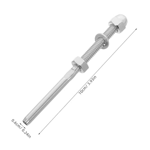 Conectores para barandillas y escaleras de cable de acero inoxidable con tensores de 8 piezas 3