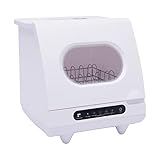 PIAOCAIYIN Mini Countertop Dishwasher, 1200W Portable Dishwasher, 5 Washing Progra, 360° Rotating Deep, Cleaning Tabletop Dishwasher, Mini Dishwasher for Houses, Dorms, Offices, RV