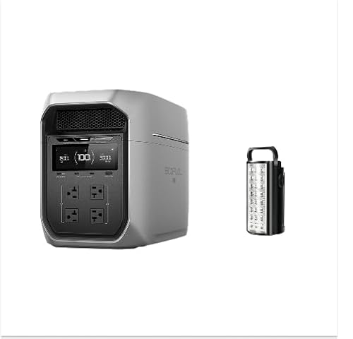 EcoFlow �|�[�^�u���d�� DELTA 3 Max Plus 2048Wh + ���p���C�g ��e�� 3000W��i�o��(�u�ԍő�6000W) �ŒZ72���Ŗ��[�d 10�|�[�g�o�� 10�N������ �G�R�t���[ �Ԓ����E�A�E�g�h�A�E�h�ЁE��d�΍�ɍœK �A�v