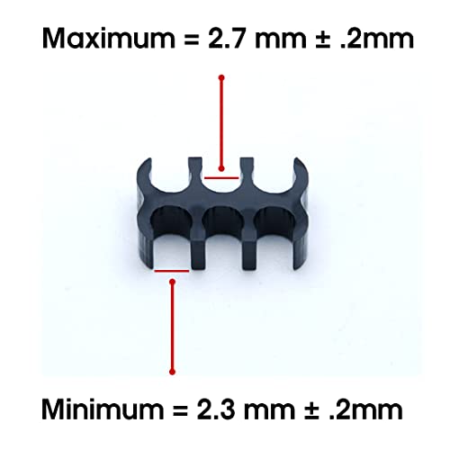 Shakmods 2mm x 24pcs Black Open Combs for PSU Extension Cable┃4 x 24pin┃4 x 16pin┃12 x 8pin┃4 x 6pin, Black Acrylic - Image 3