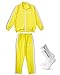 Produktbild BAODANBA Palm-Angel Anzug Herren, Damen Sweatshirts Trainingsanzüge Jacke Brief Set Activewear-Jogginghose Kapuzenpullover für Unisex, Mit Socken (Yellow, M)