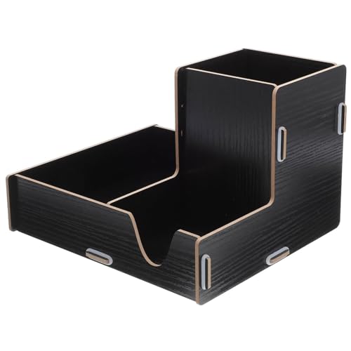 ABOOFAN Cup Holder Stylish Condiment Organizer for Countertops Portable Compartment Dispenser for Straws Lids Bar Accessory for Home Office