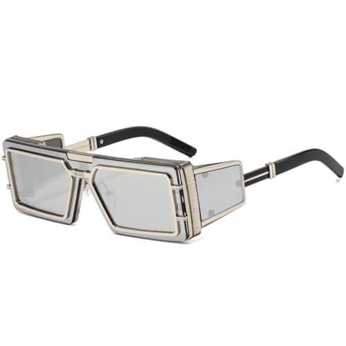 Lunettes de luxe tendance en métal avec protection solaire intégrale