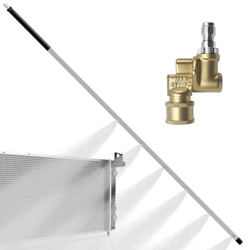 39'' Radiator Cleaning Wand for Car & Truck, Stainless Steel Radiator Cleaner Wand, Portable Radiator Cleaning Tool for Water Tank Flush & Debris Removal