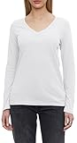 Velvet by Graham & Spencer womens Blaire Long Sleeve V-neck Tee T Shirt, White, Small US