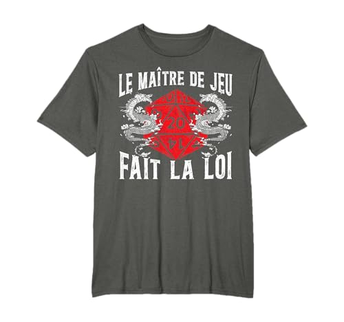 Le Maître De Jeu De Rôle JDR D20 Cadeau Jeu De Rôle T-Shirt