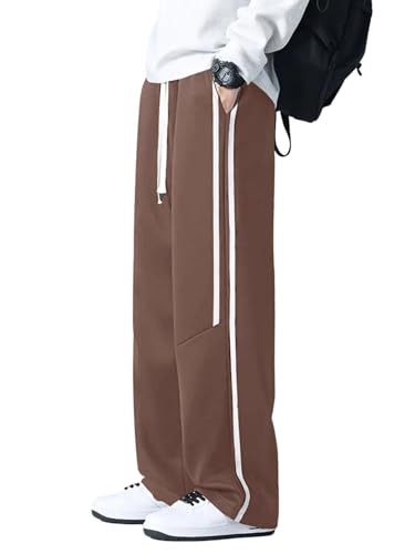 Image of GRECIILOOKS Korean Style Track Pants for Men - Loose Fit Lycra Cargo Joggers | Trendy Gym & Streetwear Bottoms with Utility Pockets (Available in Plus Size)