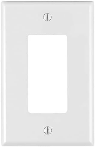 Leviton 1-Gang 1-Decora 미드웨이 나일론 월플레이트 10팩, PJ26-WM, 화이트 — 사진 4