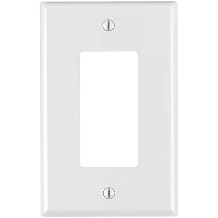 Leviton 1-Gang 1-Decora Midway Nylon Wallplate 10 Pack, PJ26-WM, White