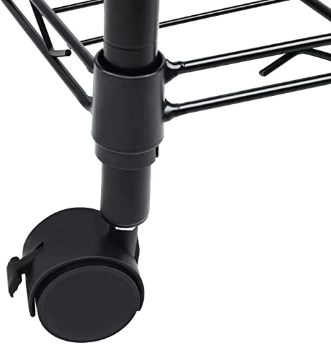 Simple Deluxe Heavy Duty 5-Shelf Shelving Unit,Plug Version, 29.92" D X 13.98" W X 61.02" H, Black, 5 Tier (Hkshlf29146105Glitev2) #TOP3