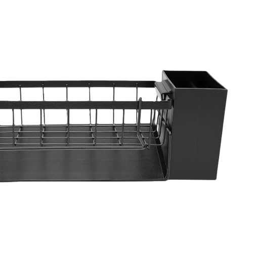 Fdit Kitchen Sink Organizer, Sponge Holder with Detachable Towel Rack and Double Chopsticks Holder, Self Draining Sink for Countertop (Black Double Chopstick with Drainage Rack) - Image 8