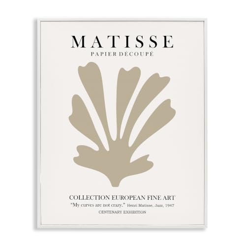 Stupell Industries Abstract Botanical Design Exhibition Flyer Matisse Text, Design by Ros Ruseva