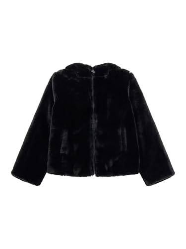 GUESS Girls' Faux Fur Hooded Jacket with Zipper3