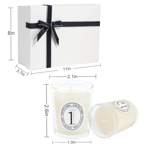 Scented Candles Gifts Set, Vintage Retro Stlye Hand Poured Natural Soy Wax Transparent Glass Candles Perfect Women & Men Gifts with Essential Oils for Aromatherapy Relaxation 12pcs - Image 3