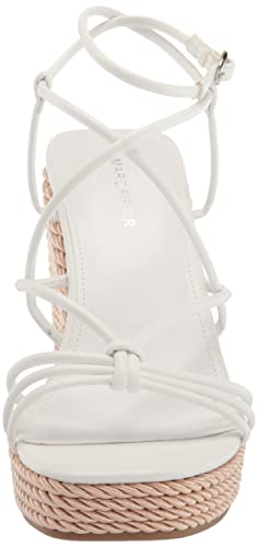 Marc Fisher Women's Zarah Wedge Sandal, White 140, 7.5 #TOP1