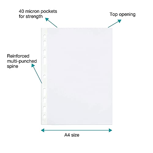 SUMMIT Punched Pockets A4, 200 Poly Pockets