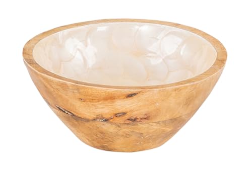 levandeo Schüssel 15cm Mango Holz Creme Perlmutt Emaille Schale Bowl Salatschüssel Deko Servierplatte Tischdeko Dekoration levandeo Schüssel 15cm Mango Holz Creme Perlmutt Emaille Schale Bowl Salatschüssel Deko Servierplatte Tischdeko Dekoration