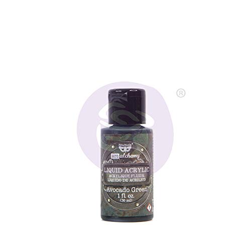 Prima Marketing Finnabair Art Alchemy Liquid Acrylic Paint 1 Fluid Ounce-Avocado Green