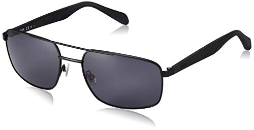 Fossil Men's Male Sunglass Style FOS 2088/S Rectangular, Matte Black, 59mm, 19mm