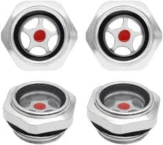 1/2 inch BSP Male Thread Aluminium Body Round Type Oil Sight Glass Oil Level Indicator with Gasket - 2 Nos (B0CNLNVCQS) Amazon Price History, Amazon Price Tracker