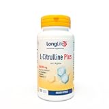 longlife® l-citrulline plus | con l citrullina e l arginina rapporto 1:1 | ossido nitrico | energia per lo sport | 100 capsule vegetali | senza glutine e vegano